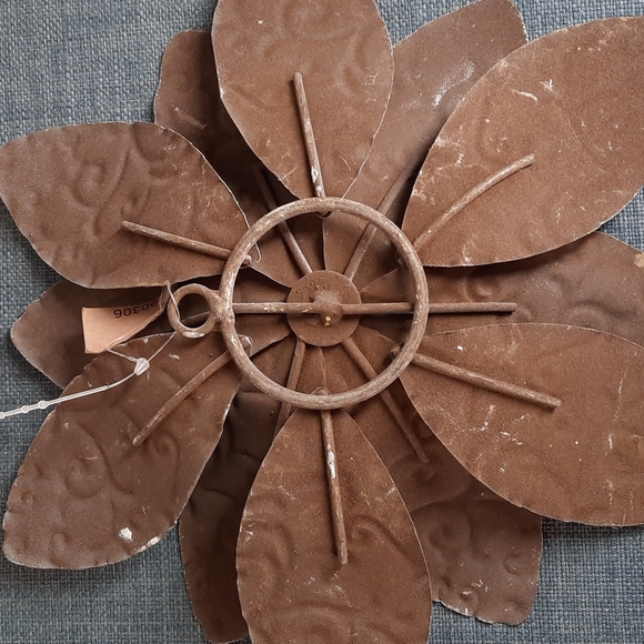 Pink Flower Metal Wall Art Home Décor Hanging Urban Farm Rustic Garden 3pcs NWT - Picture 3 of 6